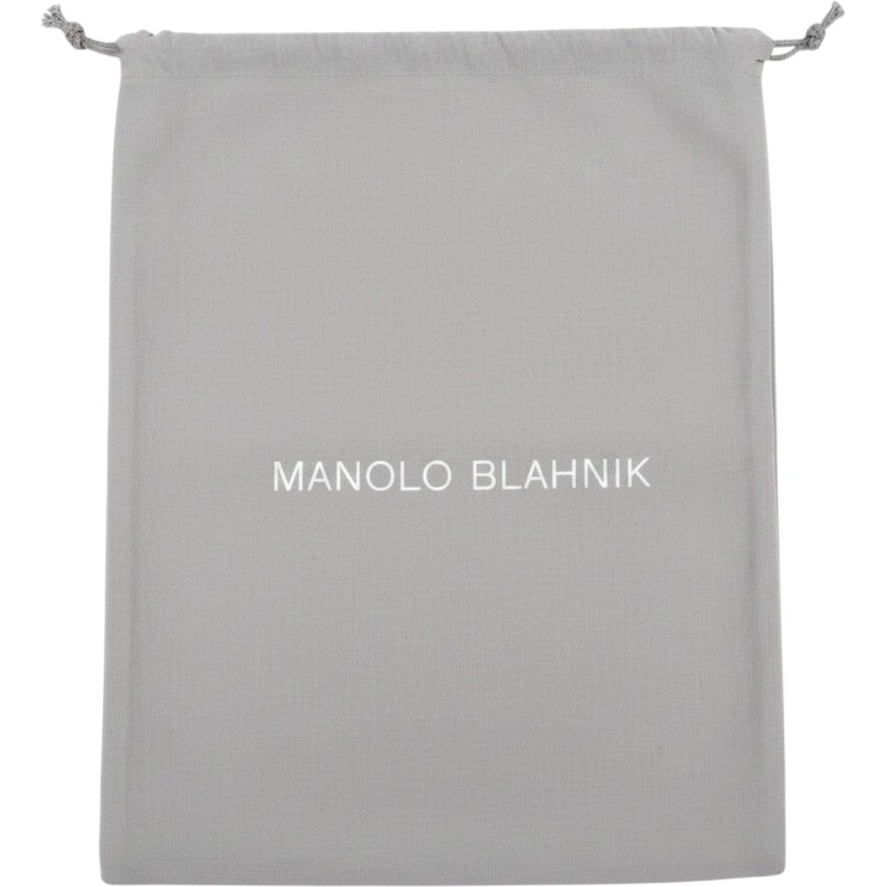 Manolo Blahnik Grey Cotton Drawstring Shoe Dust Bag Storage Pouch 13.5x10"